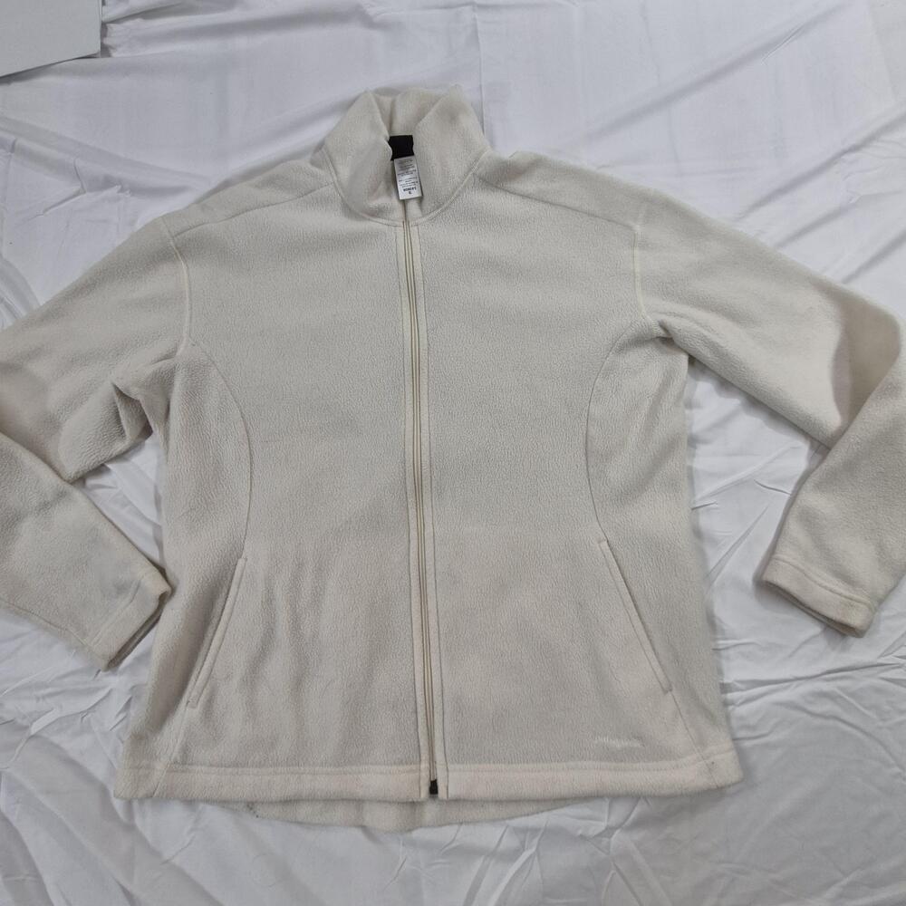 Patagonia Synchilla Jacket Womens XL White Fleece Full Zip Outdoor Hiking Warm